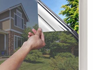 rabbitgoo Vinilos Espejo para Ventanas 44.5x200cm, Vinilo Espejo Unidireccional, Lámina Protector Solar Privacidad, Vinilo Ventana Deorativos Adhesiva Anti 85% Calor y 99% UV para Hogar Oficina