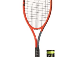 Racketworld, Head Radical - Raqueta de tenis para adultos de 27 pulgadas, incluye funda protectora y 3 pelotas de tenis, L4