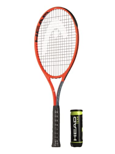 Racketworld, Head Radical - Raqueta de tenis para adultos de 27 pulgadas, incluye funda protectora y 3 pelotas de tenis, L4