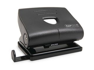 Rapesco PF8700B1 820-P Perforadora de 2 agujeros, Capacidad de 22 Hojas, Negro