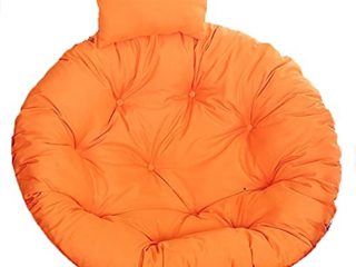 Rattan Chair Pads Swing Chair Cushion Replacement, Round Egg Chair Cushion Only, Thick Large Hanging Hammock Chair Seat Cushion with Adjustable Pillow, Washable Papasan Cushion
