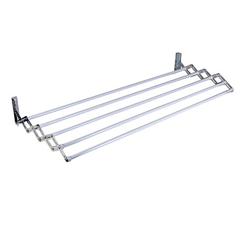 Rayen 0035 - Tendedero de pared con 5 cuerdas, color blanco