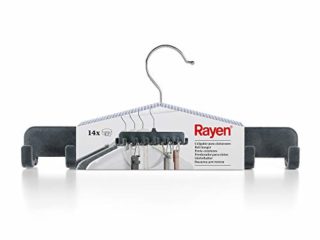 Rayen | Colgador para Cinturones | Capacidad para 14 Unidades | Color Gris Oscuro | Percha para Colgar Cinturones u Otros Accesorios | 31,5 x 14,4 x 4,5 cm