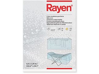 Rayen Cubre Impermeable para Lluvia tendedero Funda Antipolvo con Aroma a limón | Dimensiones: 260 x 135 cm, Polietileno, 260 x 200 x 135 cm