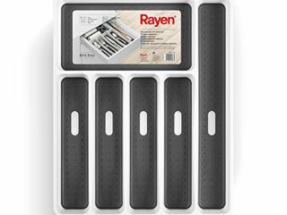 Rayen Organizador de Cubiertos, Blanco, Medida: 40 x 32,5 x 5 cm (6183)