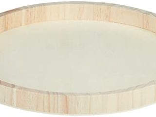 Rayher 62731000 Bandeja Decorativa Redonda de Madera, 30 cm ø, Borde de 2,5 cm de Alto, Base de 2-3 mm de Grosor