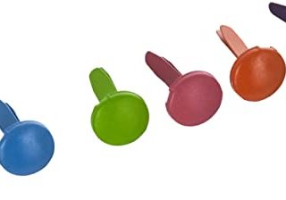 Rayher Brads Redondo, Mezcla, 8mm ø, cajita Blister 50 pzs