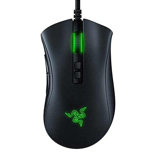 Razer DeathAdder V2 - Ratón Gaming con cable y comodidad ergonómica para PC / Mac (interruptores ópticos, sensor óptico Focus+ 20K, cable Speedflex, memoria integrada) Negro