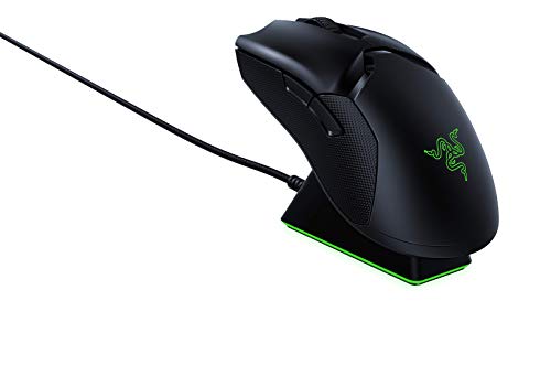 Razer Viper Ultimate con estación de carga - Ratón Gaming Inalámbrico (Ambidiestro, con 69 g de Peso, Cable Speedflex, Sensor Óptico 5G, RGB Chroma) Negro