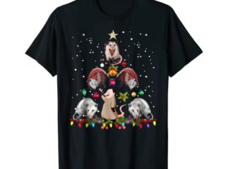 Árbol de Navidad de ratas con iluminación de árbol de ratas Camiseta