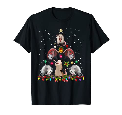 Árbol de Navidad de ratas con iluminación de árbol de ratas Camiseta