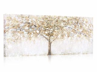 Árbol Marco de madera Cuadros Modernos abstracto Lienzo Pintura Cartel HD Impresión de Imagen Foto cuadros decorativos Sala de estar Dormitorio Arte de la pared Decoración Listo para colgar 50x120cm