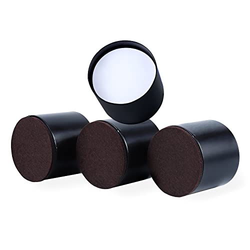RCHYFFED Elevador de Cama 5 + 2 cm Alto de Acero, Elevadores de Muebles para Sofá, Armarios, Protege Suelos Pies de Mesa y Silla, Altura de Elevación de 2", Patas de Somier Más Anchas con Autoadhesivo