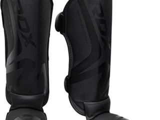 RDX Espinilleras Kick Boxing Muay Thai, Maya Hide Cuero Espinilla Empeine Protección Espuma Pads, MMA Shin Pierna Guardia para Artes Marciales Sparring Boxeo BJJ Kárate Entrenamiento Protector