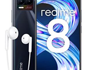 realme 8 - Smartphone Libre (Pantalla AMOLED superior 6.4", 8GB RAM +128GB , MediaTek Helio G95, Cámara cuádruple con IA de 64MP, Carga Dart de 30W batería de 5000 mAh) Punk Black - Exclusivo Amazon