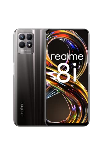 realme 8i - Smartphone Libre (Pantalla fluida de 6.6" 120 Hz, 4GB RAM + 128GB Almacenamiento, MediaTek Helio G95, Cámara triple de IA de 50 MP, Batería de 5000 mAh, Dual SIM) Space Black