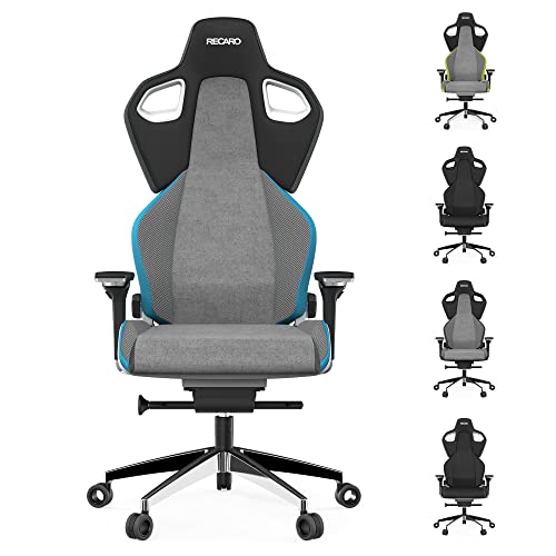 RECARO Exo Platinum Silla Gamer I Silla Gamer ergonómica con Altura Ajustable y apoyabrazos 5D, para máximo Confort al Jugar y en la Oficina I Telas Transpirables I Gaming Chair Sky