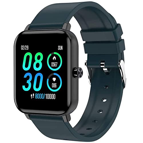 Reching Smartwatch, Reloj Inteligente Impermeable IP68 para Hombre Mujer niños, Pulsera Actividad con Monitor de Sueño Contador, Pulsómetro, Calorías, Podómetro, Cronómetros (Verde Oscuro)