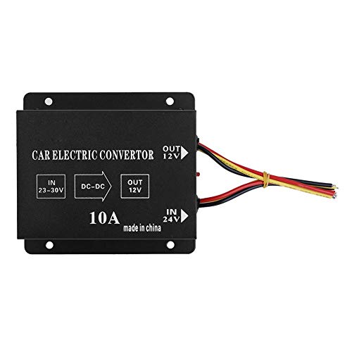 Reductor de voltaje para coche, camión, CC 24 V a 12 V, inversor eléctrico, transformador de corriente inversor (24 V a 12 V/10 A/120 W)