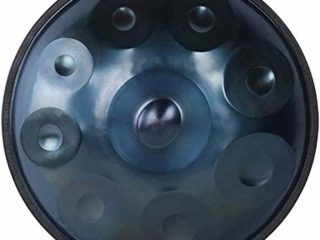 Regalo De Instrumento De Música Curativo Hecho A Mano Handdrum,Handpan Drum Sound Performance con Drum Bag -10 Tone,Bleu~9tones