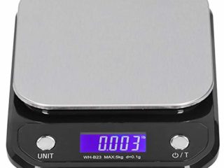 Regalo de verano Báscula de cocina, exquisita báscula para hornear digital antideslizante con pantalla LCD, para el hogar 16 x 21 x 3 cm(5kg/0.1g)