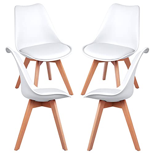 Regalos Miguel - Packs Sillas Comedor - Pack 4 Sillas Synk Basic - Blanco - Envío Desde España