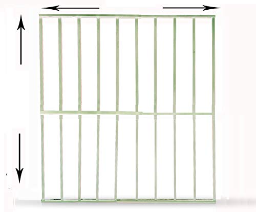 REJAS AJUSTABLES EXTENSIBLES VERTICALES. DIFERENTES MEDIDAS (95X95cm a 165x165cm Blanca)