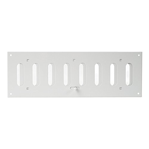Rejilla corredera de chapa de acero, 300 x 100 mm, color blanco, rejilla de ventilación mr3010r