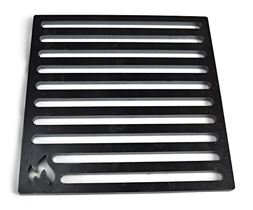 Rejilla para horno | Rejilla para chimenea | Rejilla de hierro fundido | Rejilla para chimenea - de hierro fundido de alta calidad - adecuada para muchas estufas y chimeneas, Tamaño :22 x 22 cm