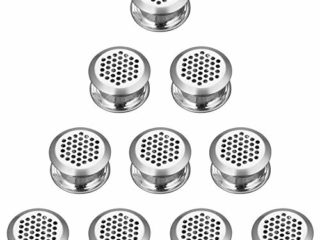 Rejillas de Ventilacion Orificio Rejilla - 10 Piezas Redonda Acero Inoxidable Rejilla de Ventilación para Ventilación de Aire Rejilla de Ventilación para Autocaravana Baño Cocina etc.