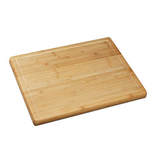 relaxdays Tabla Cortar Cocina, Cubre Encimera, Tapa, Protector Vitrocerámica, Bambú, 1 Ud, 2 x 56,5 x 50 cm, Marrón, Naturaleza