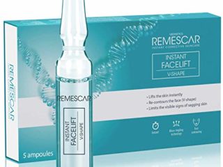 Remescar - Sérum de Estiramiento Facial Instantáneo - Ampollas en Forma de V - Reducción de Arrugas - Contornea la Cara - Aprieta la Piel y Refuerzo de Colágeno - Resultados Instantáneos