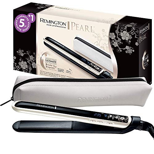 Remington Plancha de Pelo Pearl, Blanco y Negro - S9500