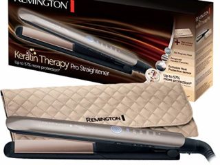 Remington Plancha de Pelo Profesional Keratin Therapy Pro, Bronce - S8590