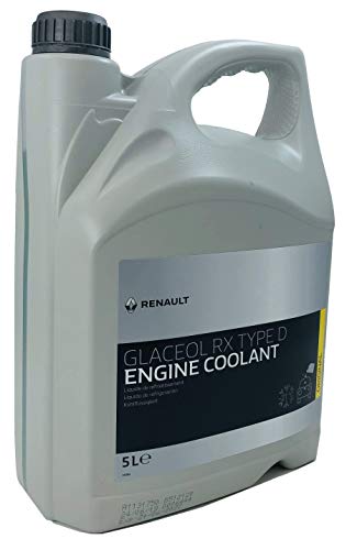 Renault Anticongelante Refrigerante Coolant Glaceol RX Tipo D Amarillo, 5 litros