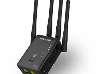 Repetidor WiFi, WAVLINK Amplificador Señal WiFi Banda Dual, 1200Mbps Inalámbrico WiFi Extensor, 5 GHz y 2.4 GHz, Soporta Ap/Repeater/Router Modos, WPS, 2 Puertos Ethernet.