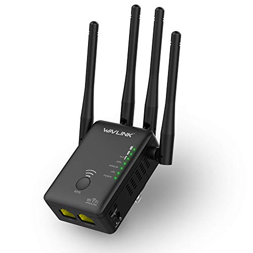 Repetidor WiFi, WAVLINK Amplificador Señal WiFi Banda Dual, 1200Mbps Inalámbrico WiFi Extensor, 5 GHz y 2.4 GHz, Soporta Ap/Repeater/Router Modos, WPS, 2 Puertos Ethernet.