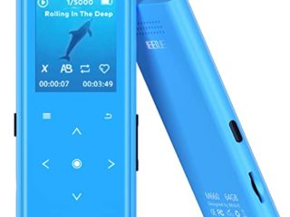 Reproductor MP3 de 64 GB con Bluetooth 5.2, Sonido HiFi Lossless sin Sonido, Reproductor MP3 con Altavoz Integrado, Radio FM, grabación, Lectura de Libros electrónicos, Teclas táctiles