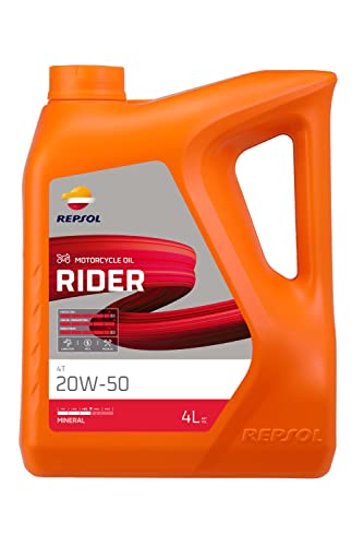 REPSOL Moto Rider 4T 20W-50 Aceite De Motor Para Moto, 4L
