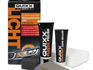 Restaurador de Faros en dos pasos - Esmalte 50 g y Sellado 30 ml - Protección Duradera - Esmalte Para Rasguños - Resistencia a los arañazos y al Tono Amarillento - Quixx