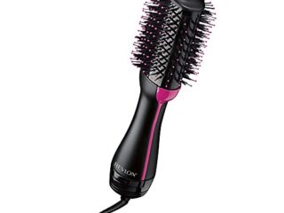 Revlon Pro Collection Salon One-Step - Secador y volumizador (3 posiciones de calor y 2 velocidades, revesimiento ceramico, mango ergonomico), negro y rosa