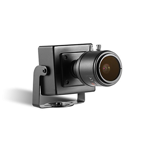 Revotech Zoom Mini Cámara IP PoE, HD 3 MP Pequeña Cámara de Seguridad Interior , Lente de Zoom Manual de 2,8-12 mm P2P Cámara de Video CCTV H.265 (I712-P Negro)