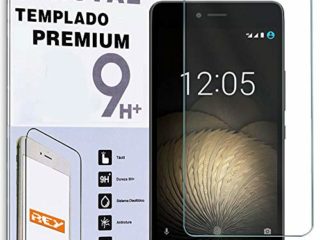 REY Protector de Pantalla para BQ AQUARIS U/U Plus/U Lite, Cristal Vidrio Templado Premium