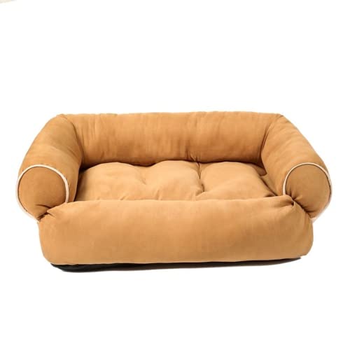 RICHRAIN Sofá cama para perro de sueño profundo para gato de alta calidad, cama para animales de compañía, más gruesa y cálida en invierno, para gatos y perros pequeños, Kaki)