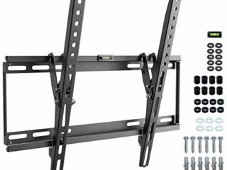 RICOO N1944 Soporte TV Pared Inclinable Fijo Plano Televisión 32-65" (81-165cm) Slim Universal Televisor LED/LCD/Curvo VESA 200x200-400x400