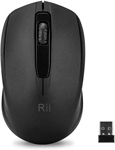 Rii Ratón inalámbrico RM100+, para PC, Portátil, Windows, Ofimática. 1000 dpi. Incluye Receptor USB (Nergo)