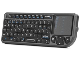 Rii X1 Mini Teclado inalámbrico 2.4GHz con ratón táctil, Control Remoto.Mini Wireless Keyboard - Compatible con Smart TV, Mini PC Android, Playstation, Xbox, HTPC, PC, Raspberry Pi (Layout español)