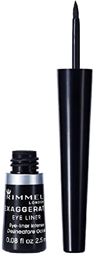 Rimmel London Exaggerate Automatic Eyeliner Waterproof - Delineador de Ojos Retráctil, Tono 001 Negro (Black), 2.5 ml