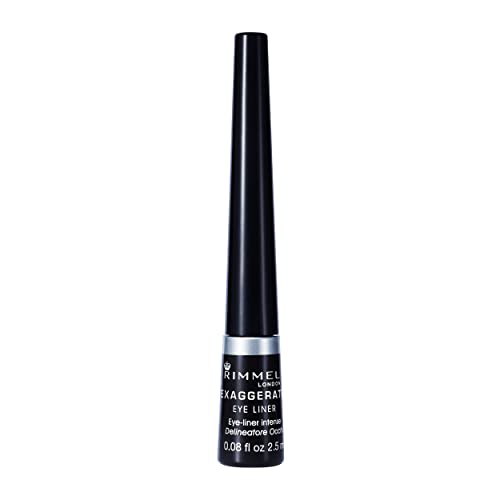 Rimmel London Exaggerate Automatic Eyeliner Waterproof - Delineador de Ojos Retráctil, Tono 001 Negro (Black), 2.5 ml