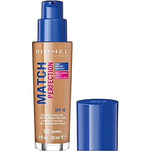 Rimmel London Match Perfection Foundation Base de Maquillaje Tono 502 Caramel - 30 ml